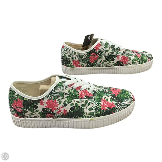 Shoes Sneakers By Toms In Floral Print, Size: 9
