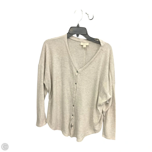 Sweater Cardigan By Style And Company In Beige, Size: L