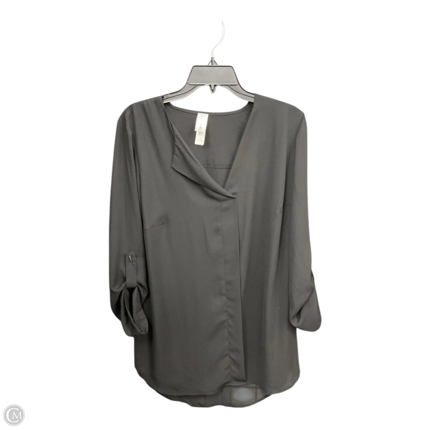 Top 3/4 Sleeve Basic By Pure Energy In Black, Size: 1x