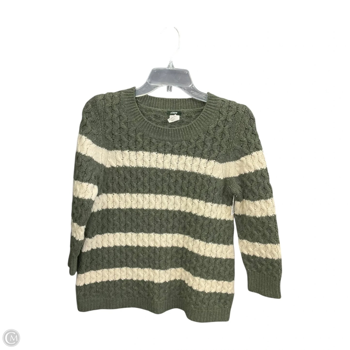 Sweater By J. Crew In Green & White, Size: S