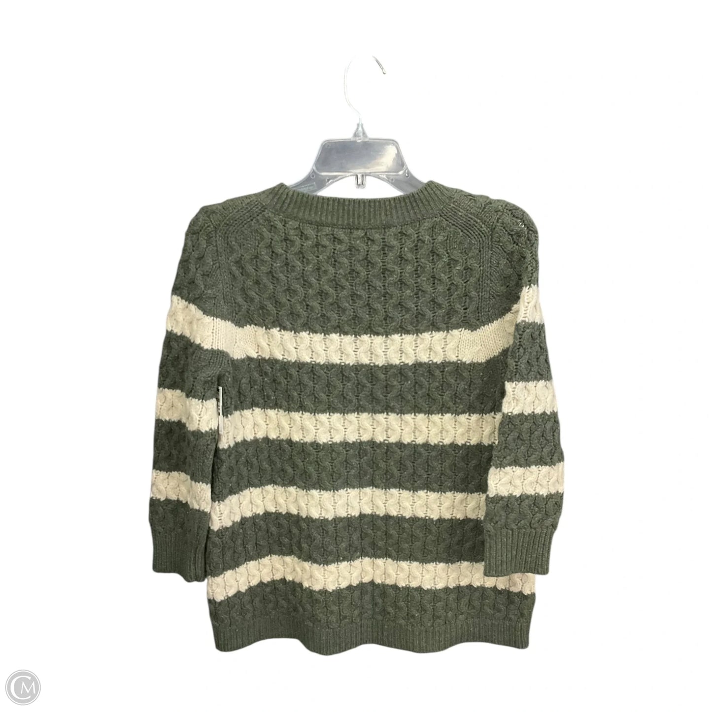 Sweater By J. Crew In Green & White, Size: S