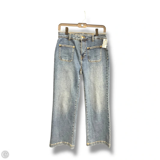 Jeans Flared By Michael By Michael Kors In Blue & Brown, Size: 4
