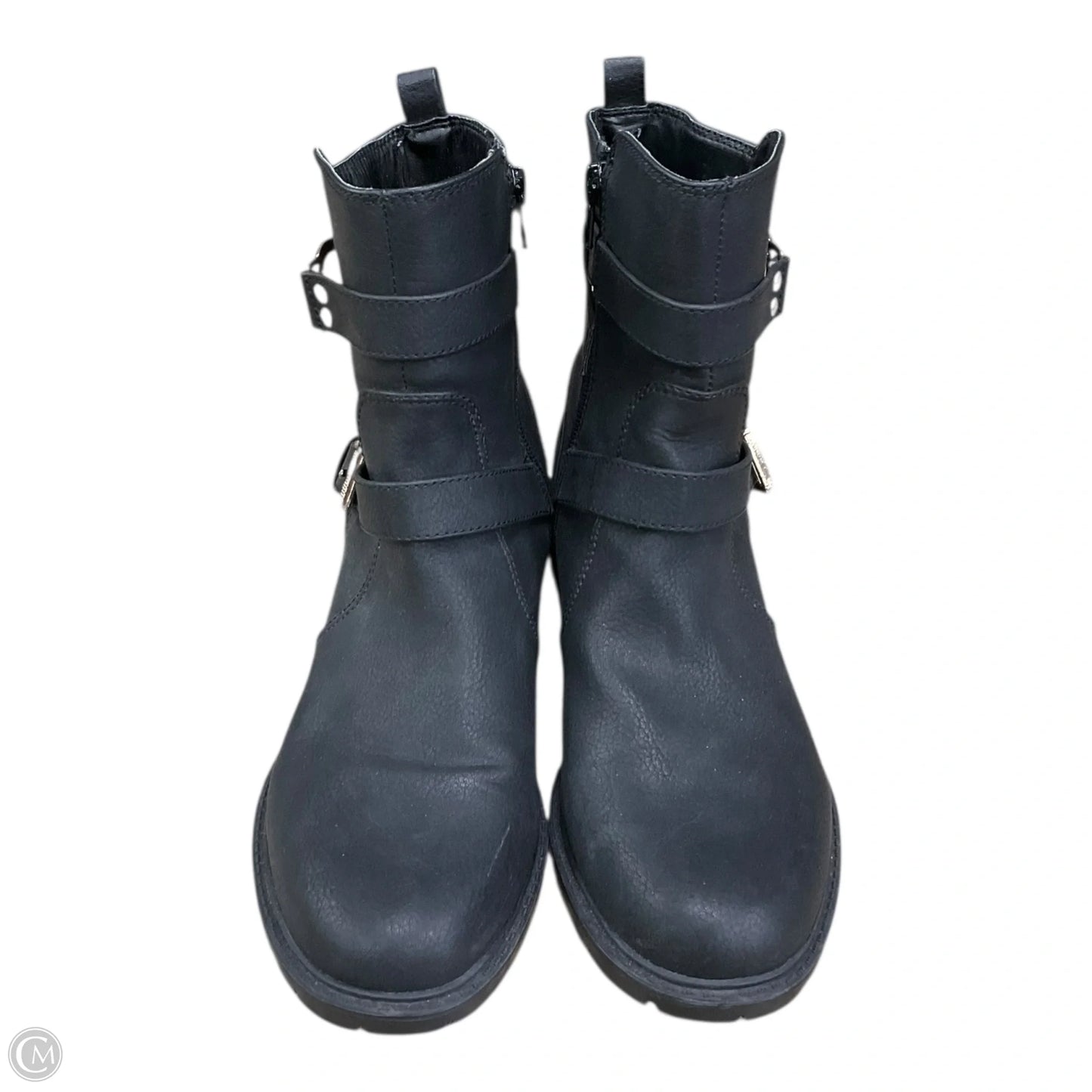 Boots Ankle Heels By Guess In Black, Size: 8.5