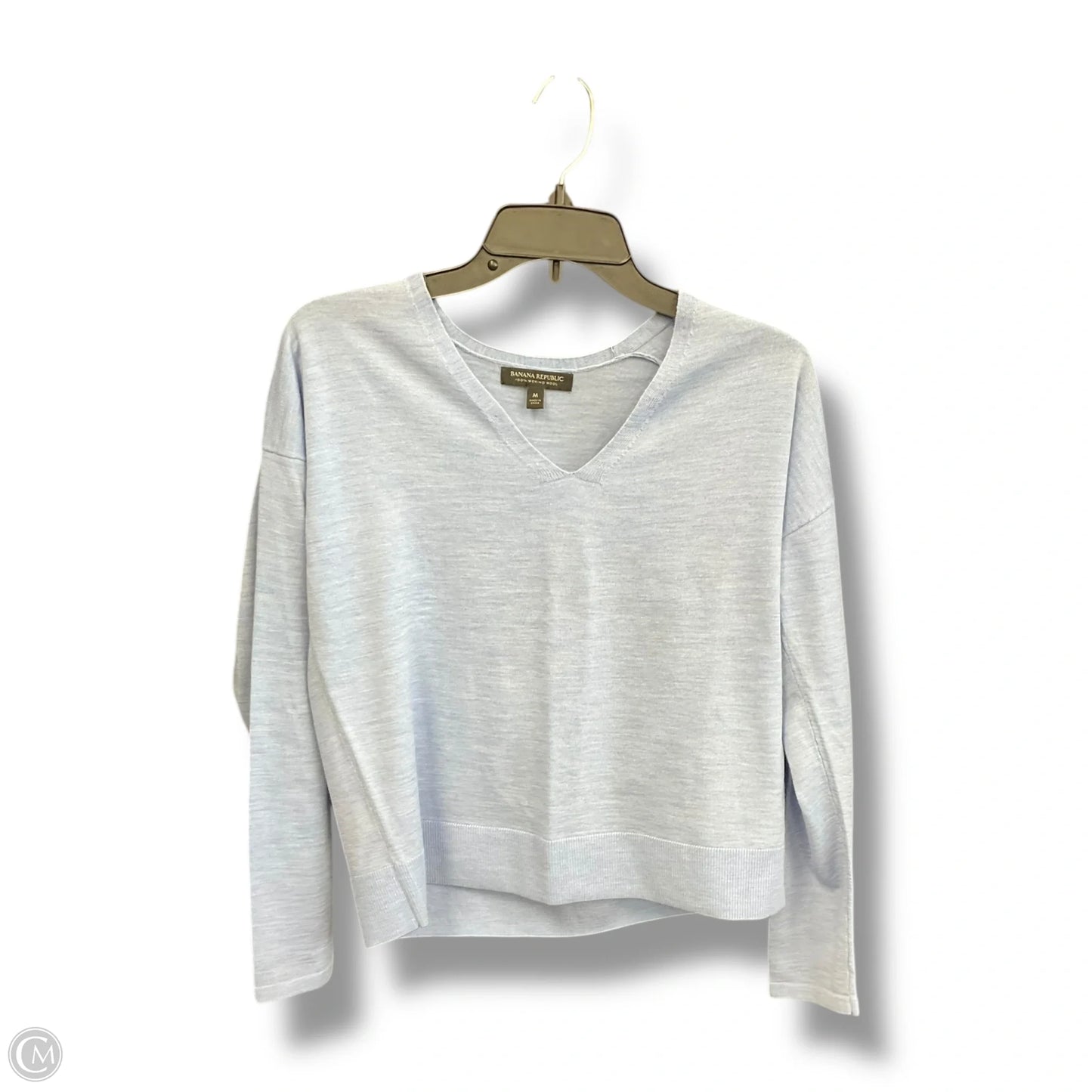 Top Long Sleeve By Banana Republic In Blue, Size: M