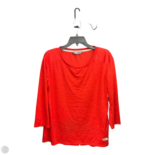 Top Long Sleeve By The North Face In Red, Size: L