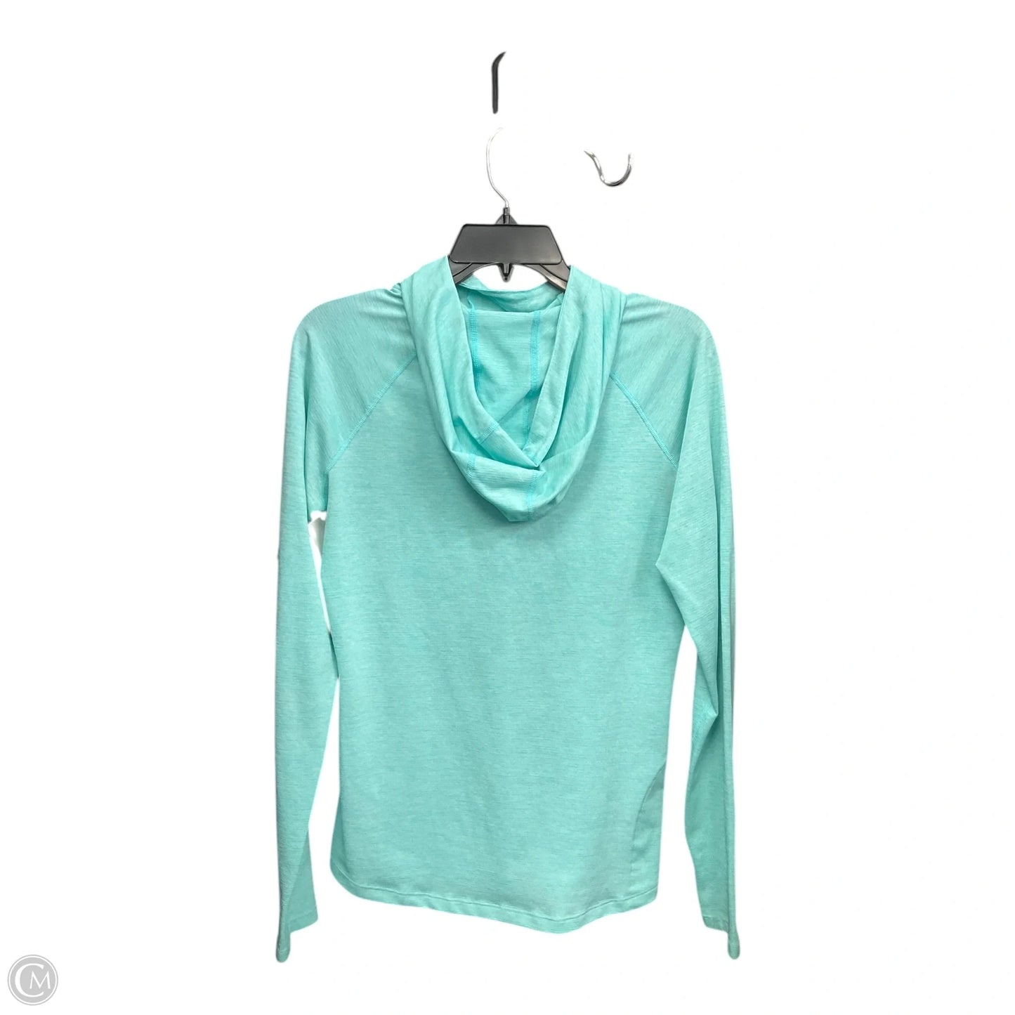 Athletic Top Long Sleeve Collar By Under Armour In Blue, Size: S