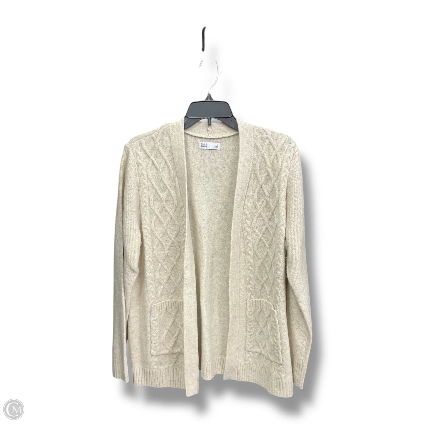 Cardigan By Croft And Barrow In Cream, Size: L
