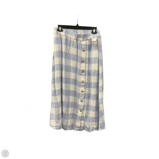 Skirt Maxi By Madewell In Blue & White, Size: S