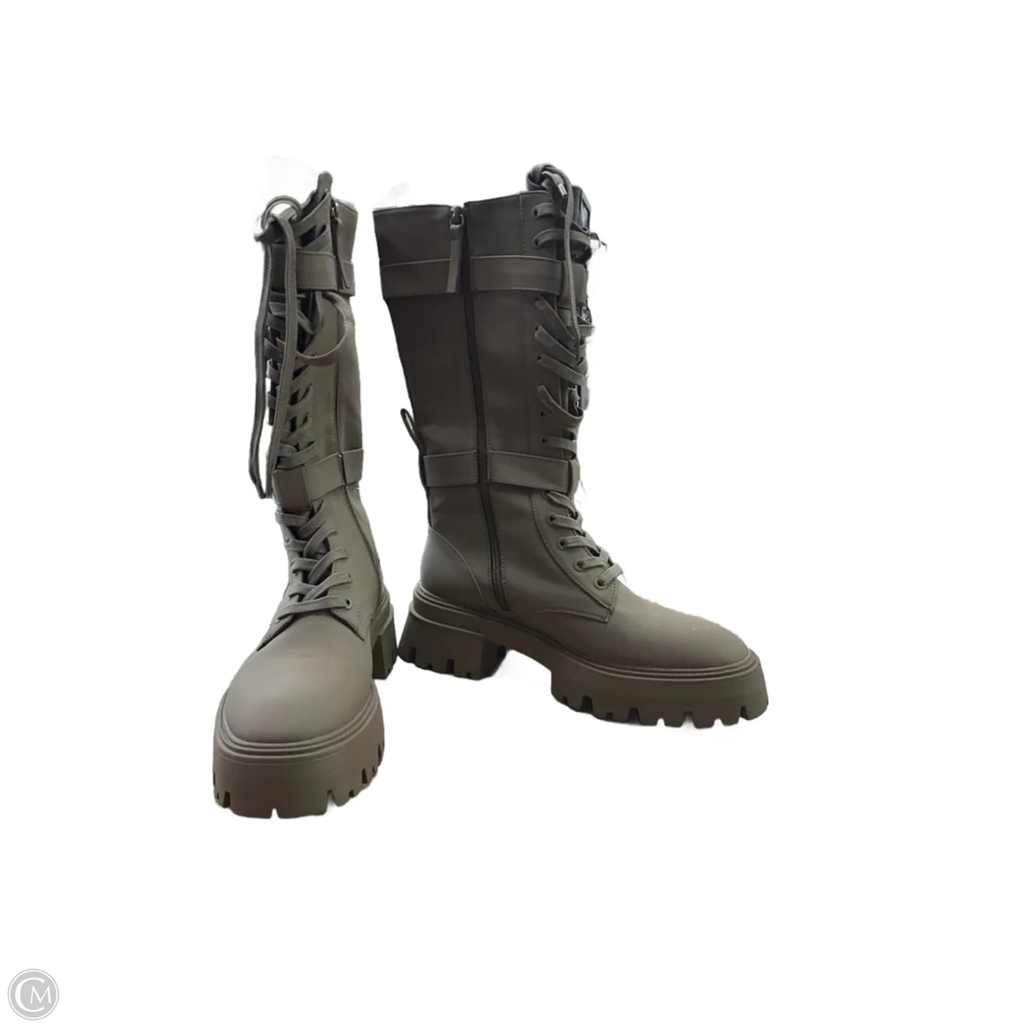 Boots Combat By Zara In Green, Size: 11