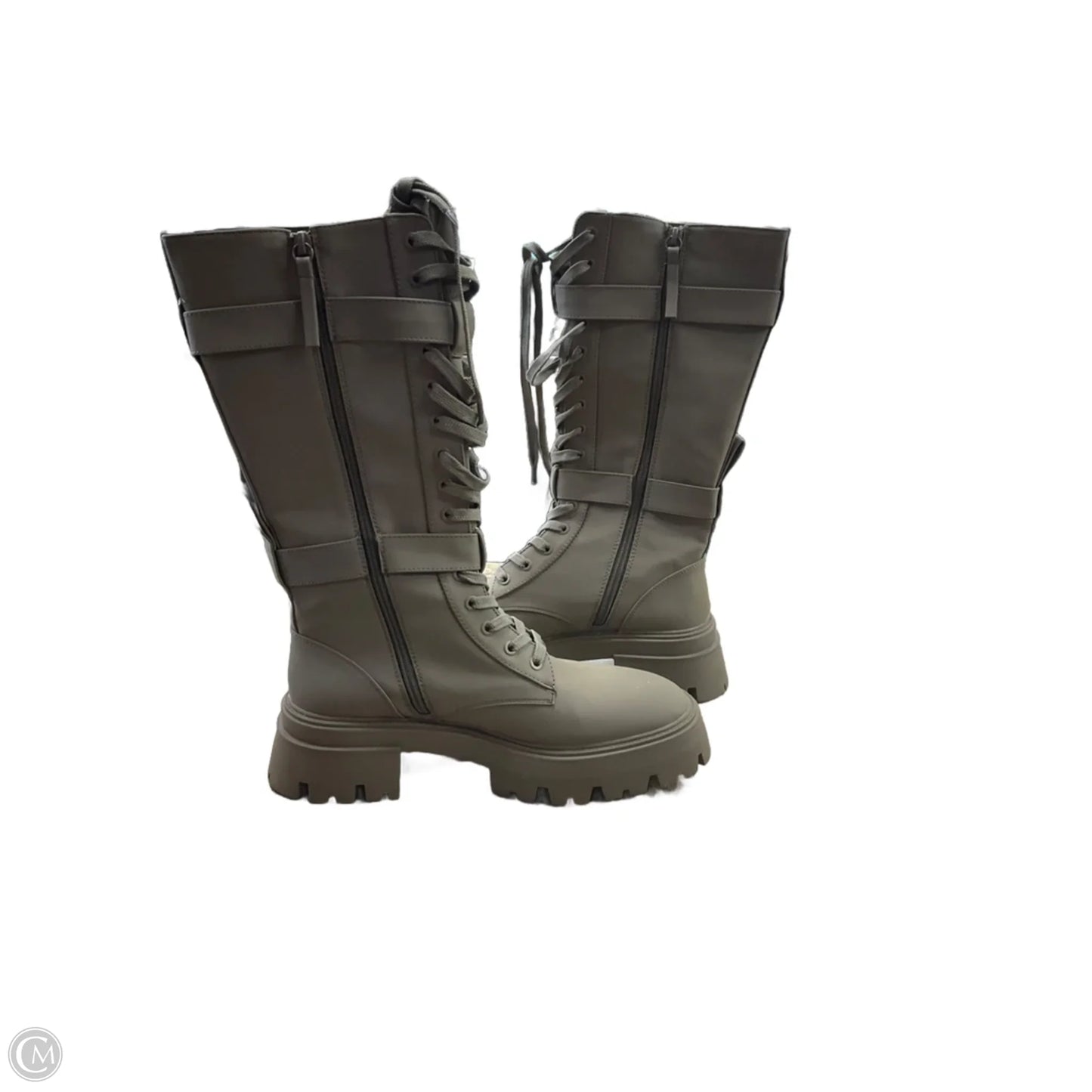 Boots Combat By Zara In Green, Size: 11