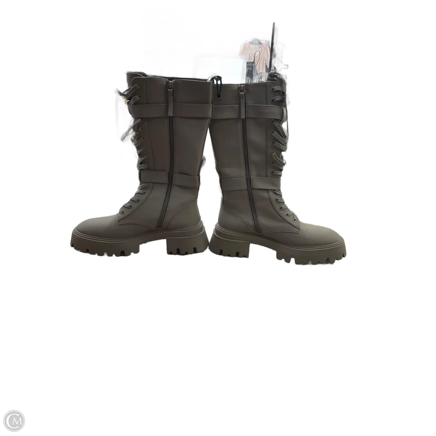 Boots Combat By Zara In Green, Size: 11