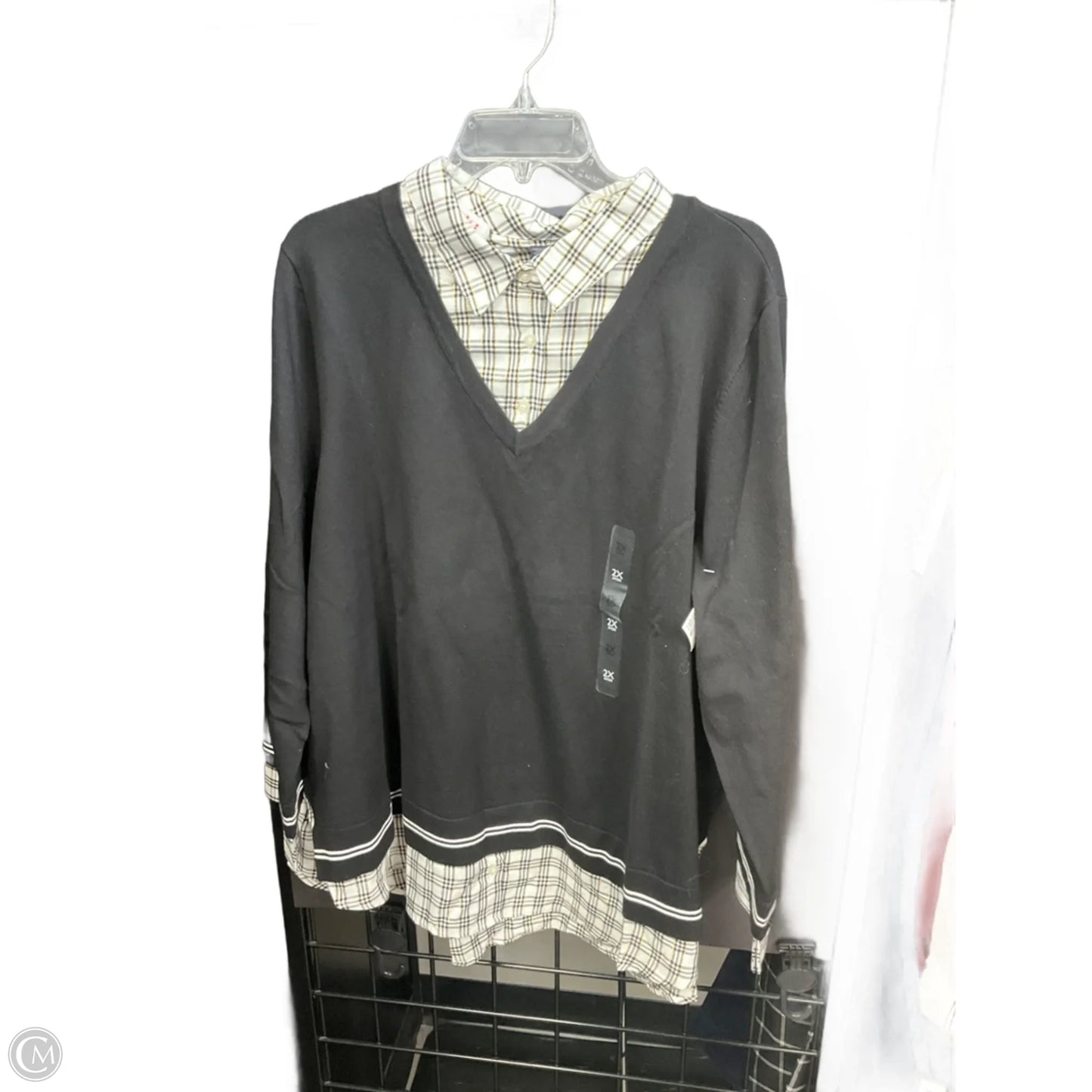 Sweatshirt Collar By Tommy Hilfiger In Black, Size: 2x