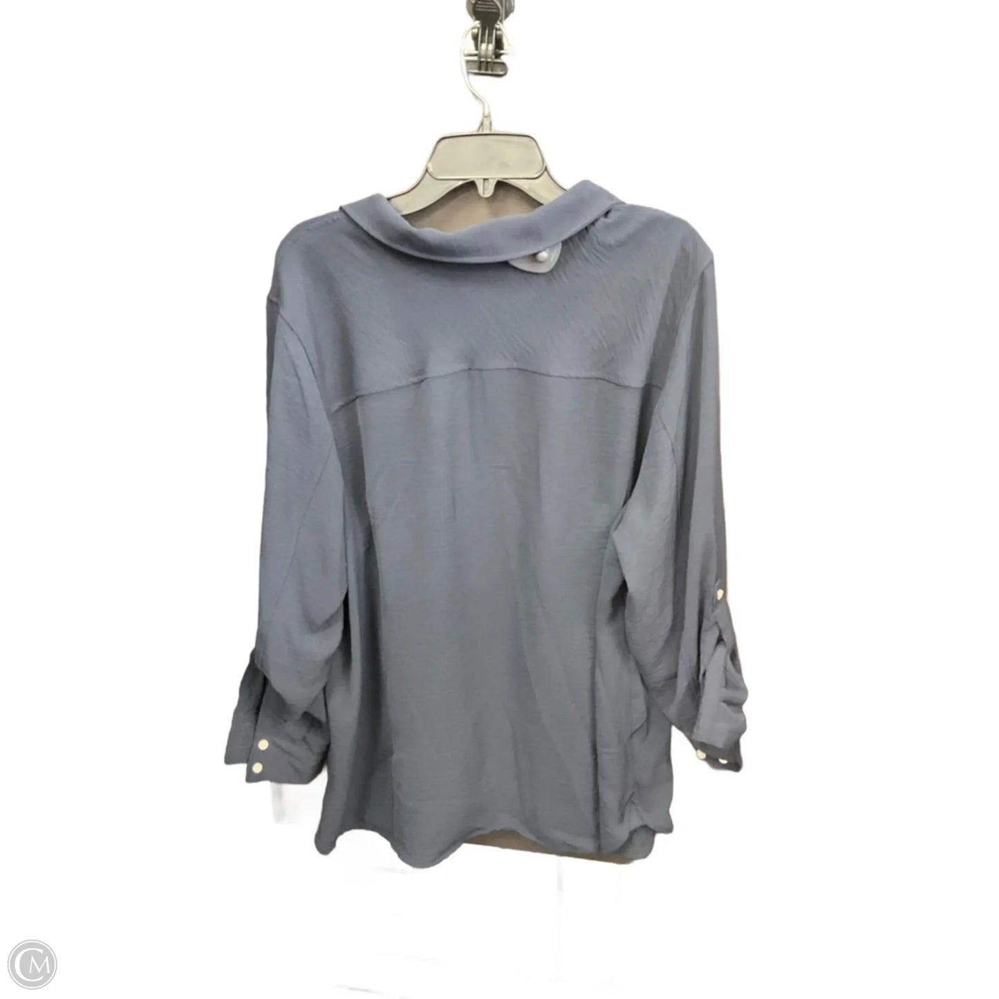 Blouse Long Sleeve By Tommy Hilfiger In Navy, Size: 1x