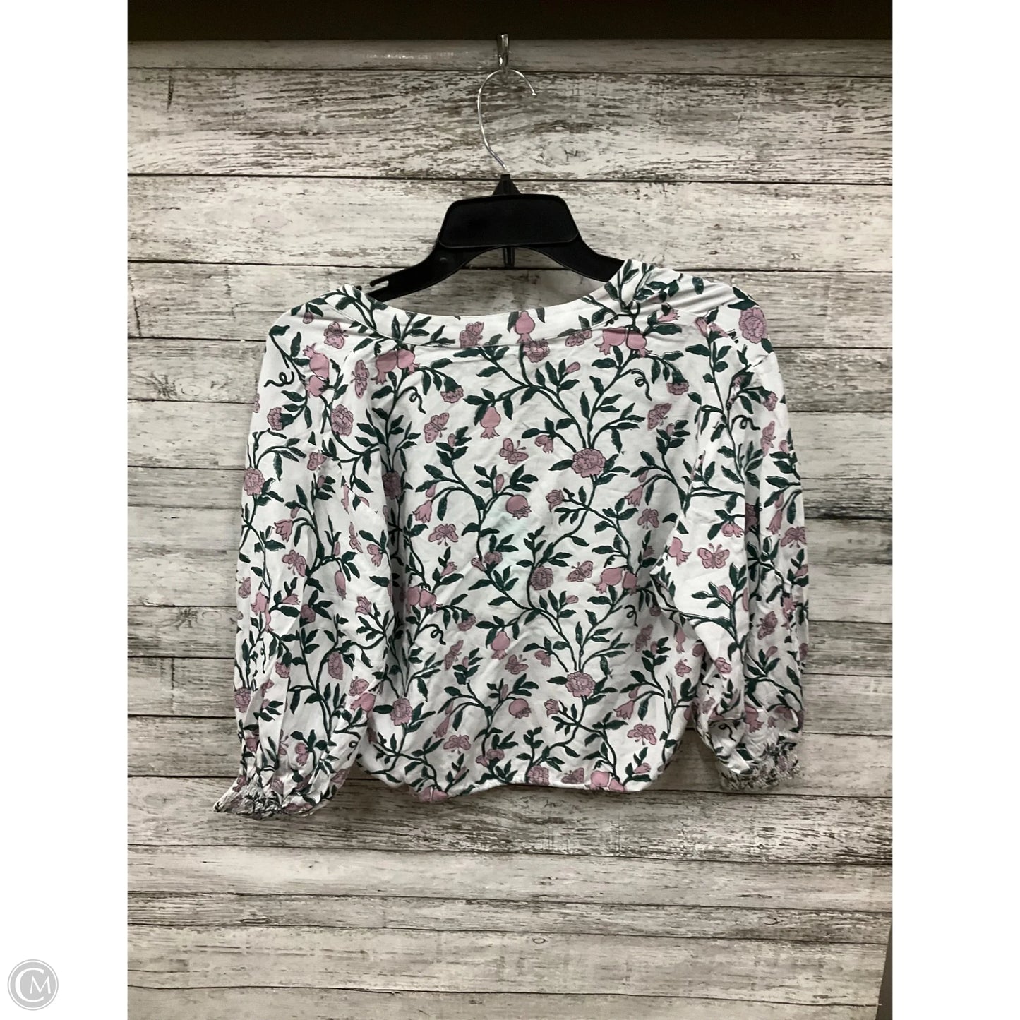 Top 3/4 Sleeve By Shore In Floral Print, Size: Xs