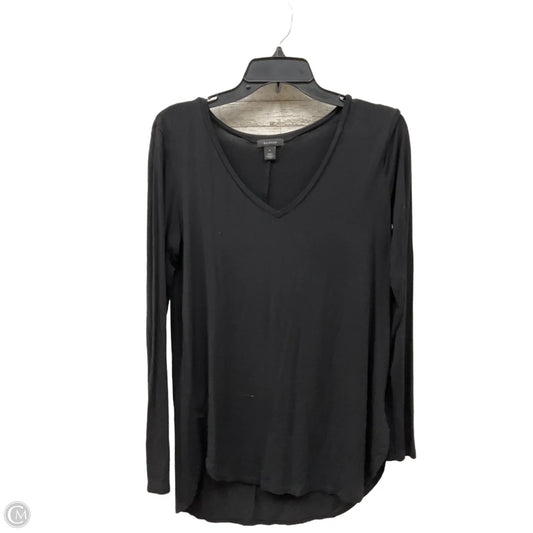 Top Long Sleeve Basic By Halogen In Black, Size: S