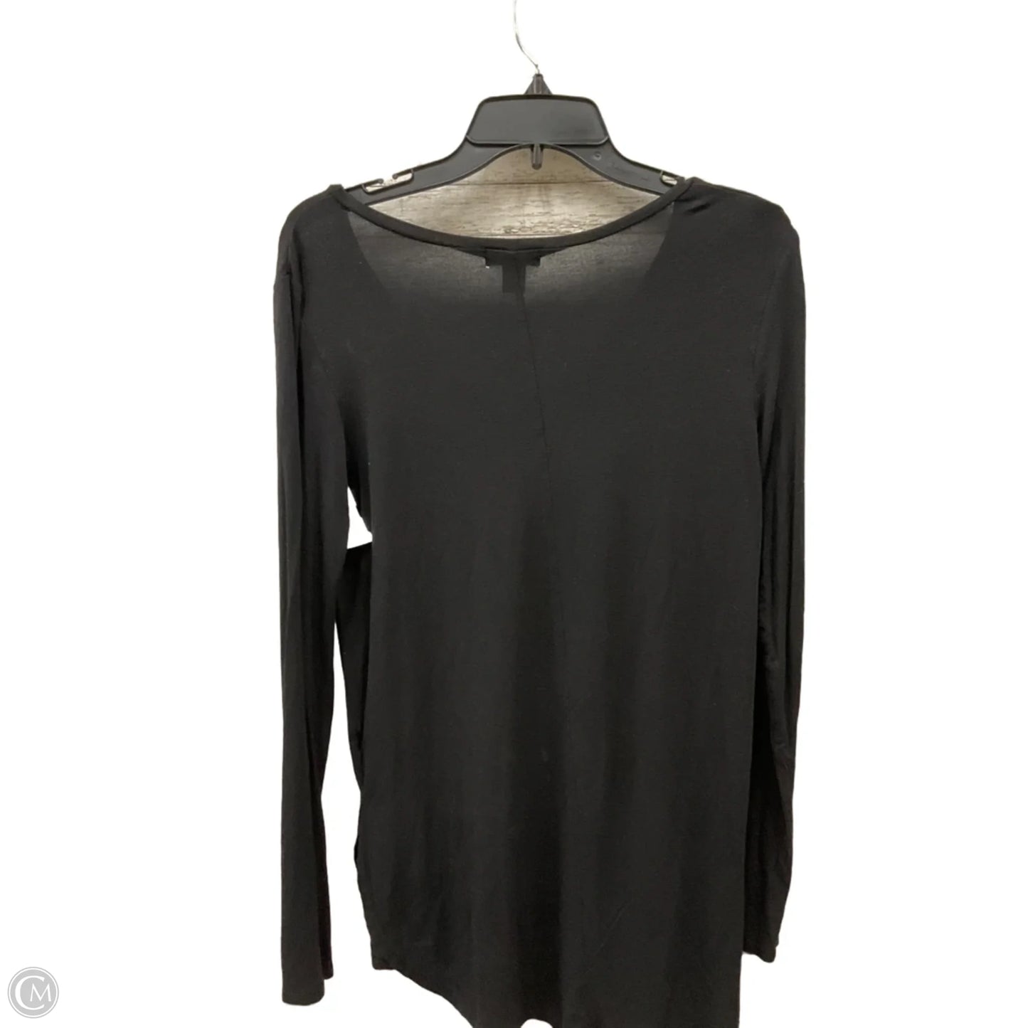 Top Long Sleeve Basic By Halogen In Black, Size: S