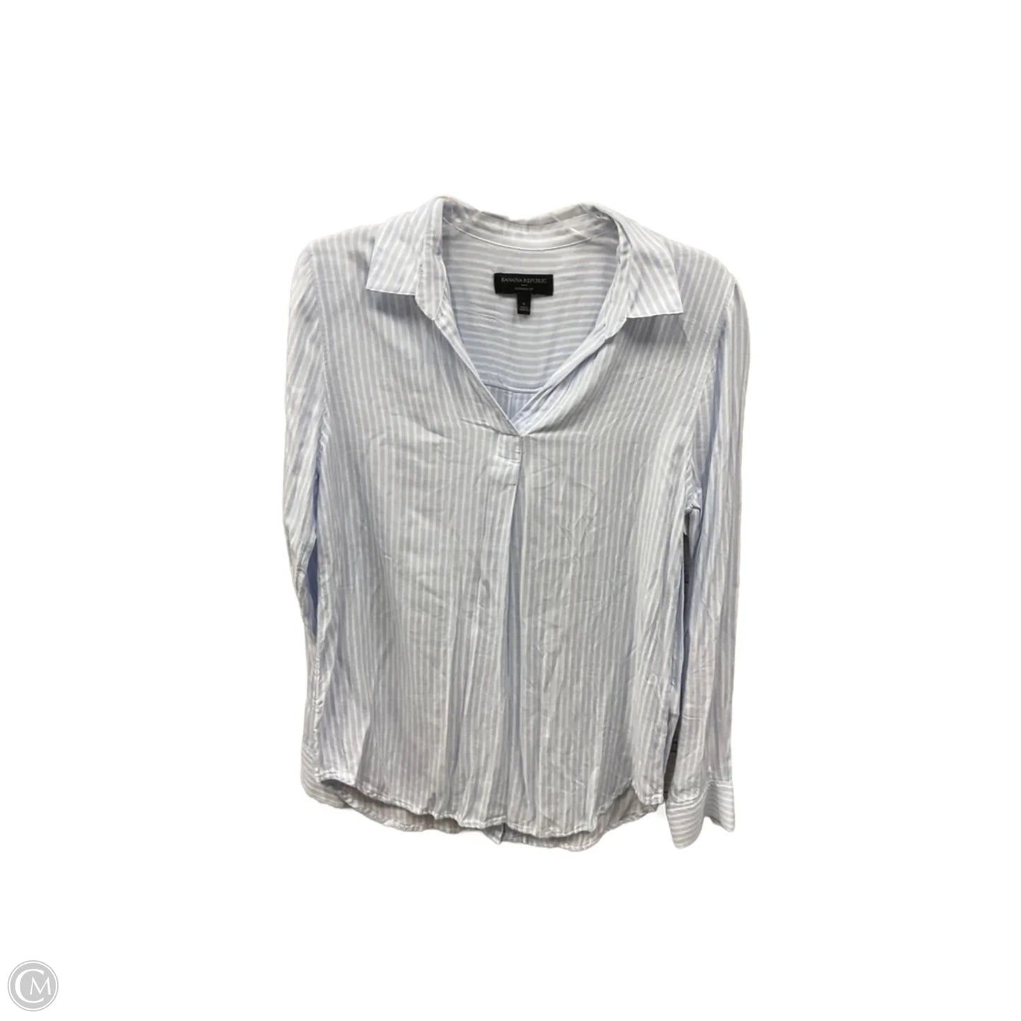 Top Long Sleeve By Banana Republic In Striped Pattern, Size: S