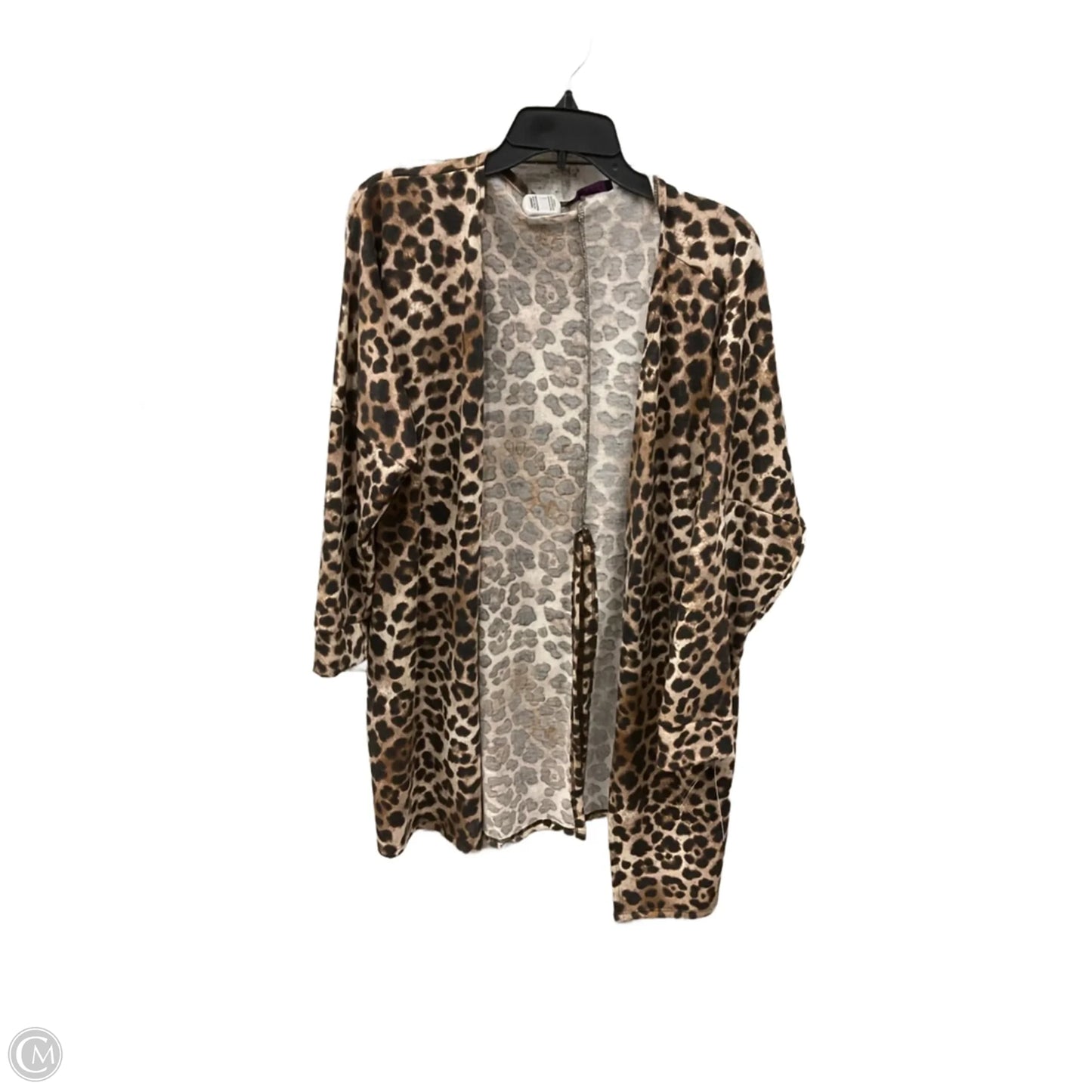 Cardigan By Clothes Mentor In Animal Print, Size: 2x