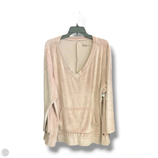 Top Long Sleeve By Livi Active In Pink, Size: 3x