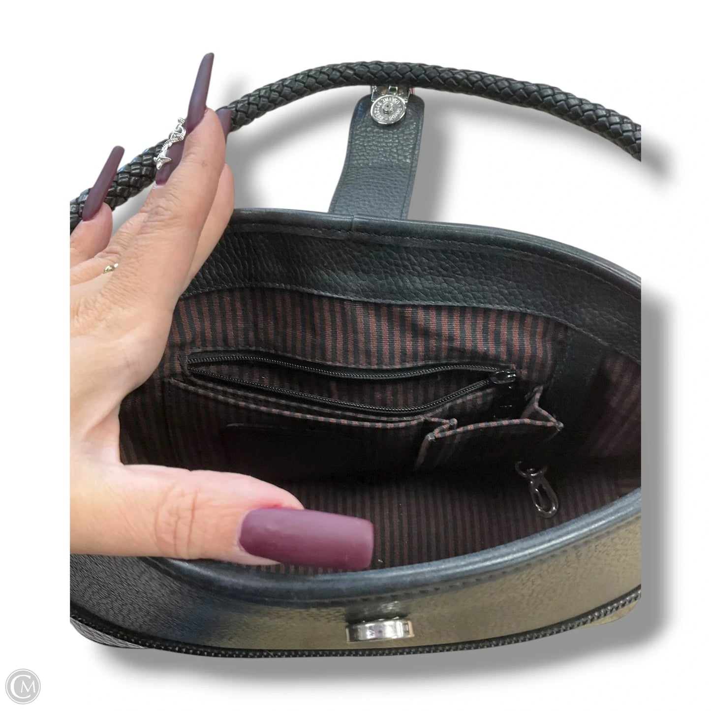 Handbag Leather By Brighton, Size: Medium