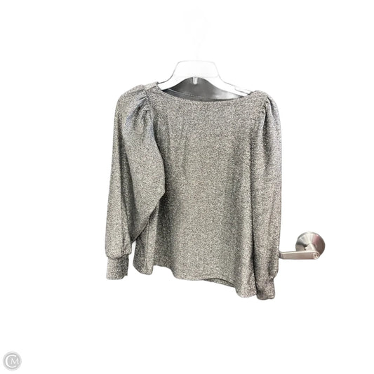 Top Long Sleeve By Chicos In Silver, Size: M