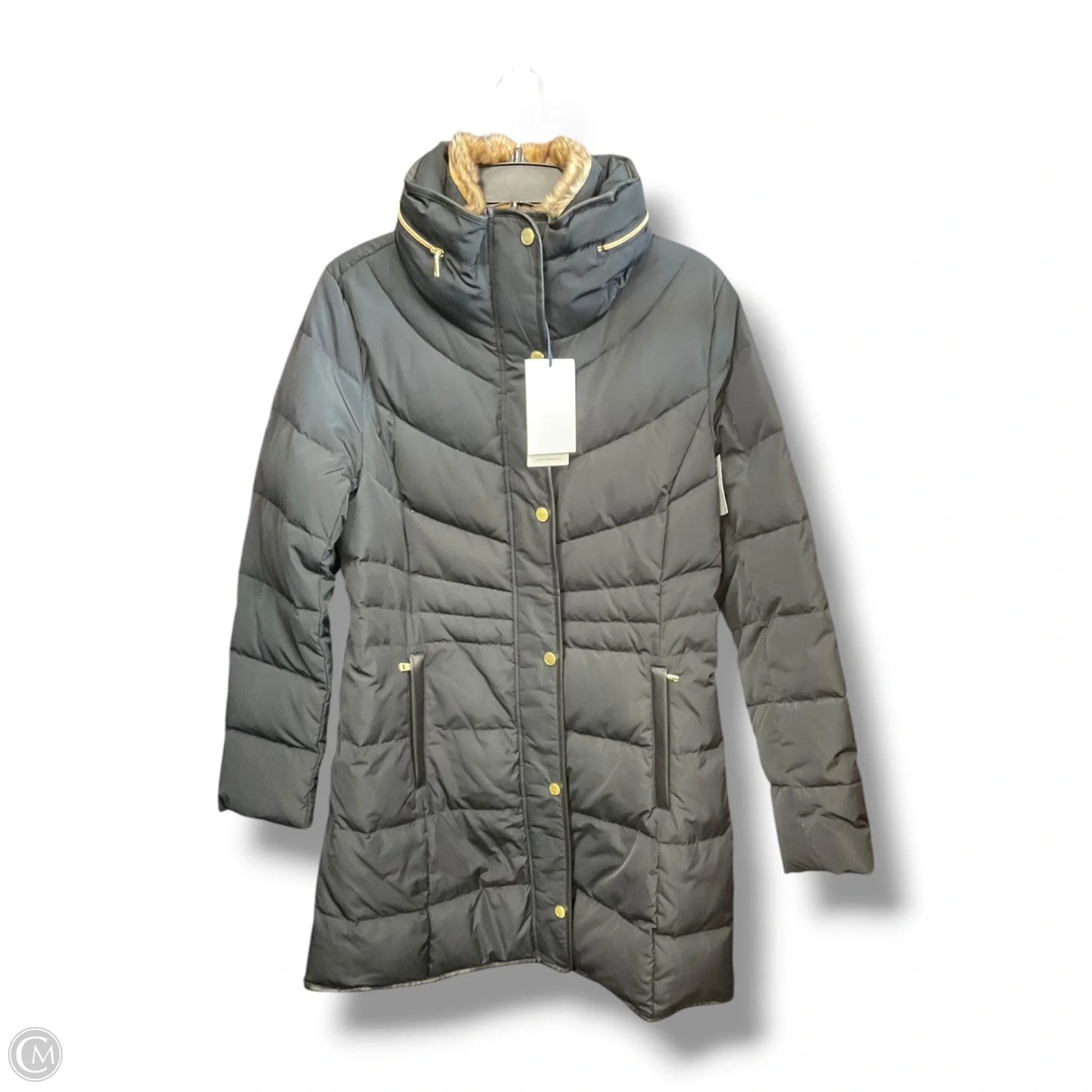 Coat Puffer & Quilted By Cole-haan In Black, Size: M