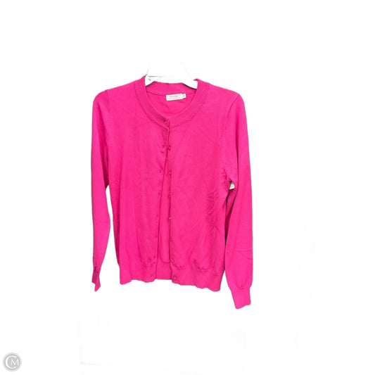 Sweater Cardigan By Clothes Mentor In Pink, Size: M