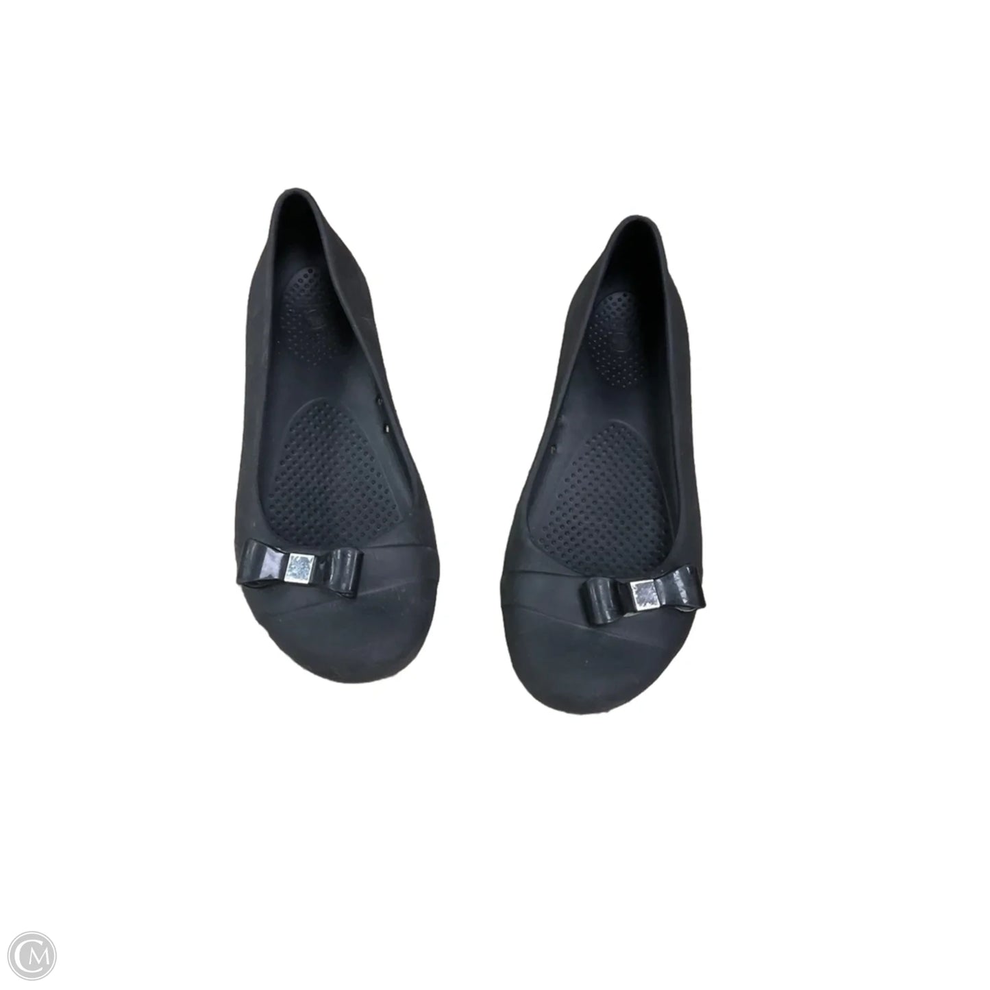 Shoes Flats By Crocs In Black, Size: 7