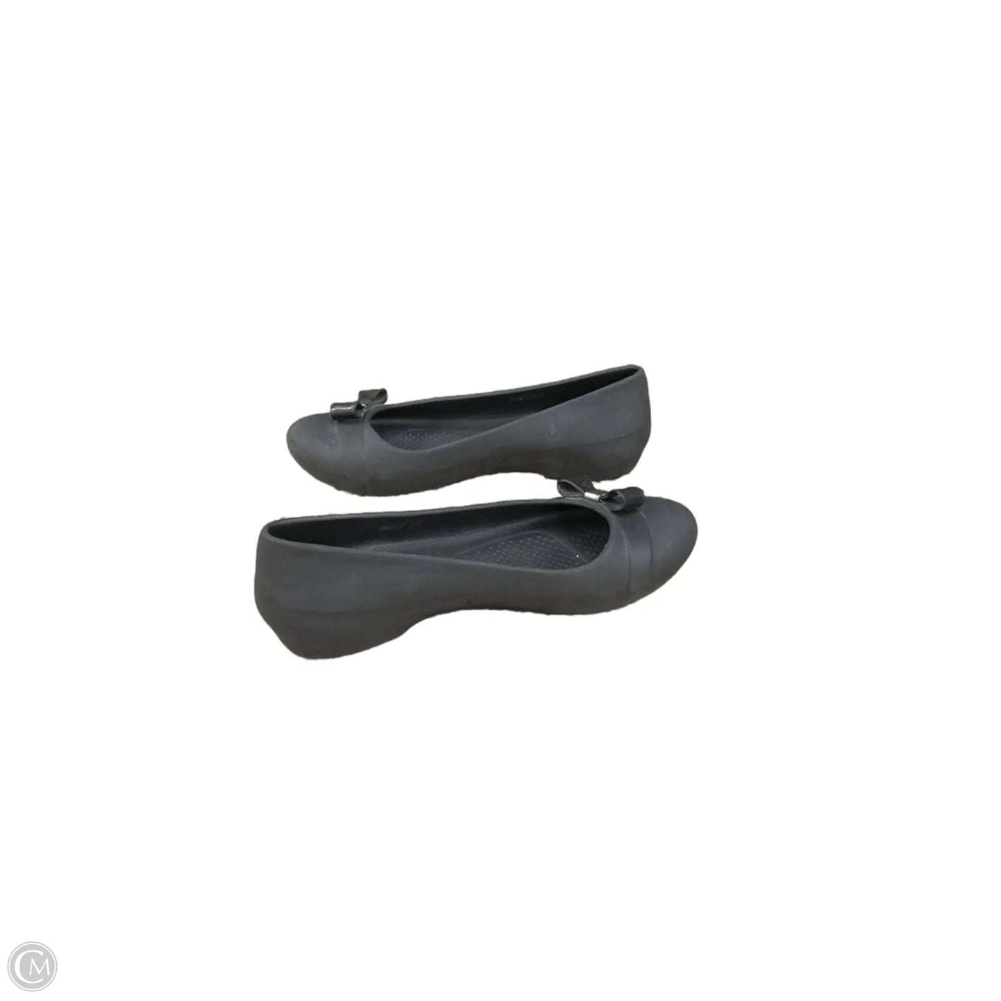 Shoes Flats By Crocs In Black, Size: 7