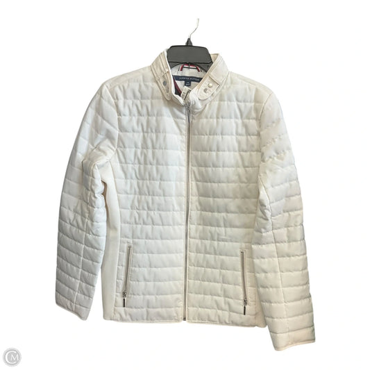 Coat Puffer & Quilted By Tommy Hilfiger In White, Size: L