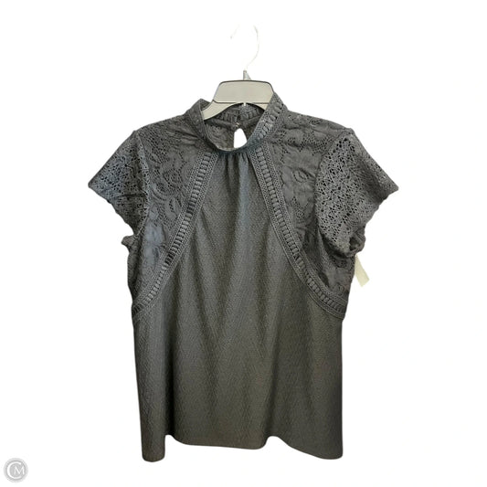 Top Short Sleeve By Cable And Gauge In Black, Size: Xl