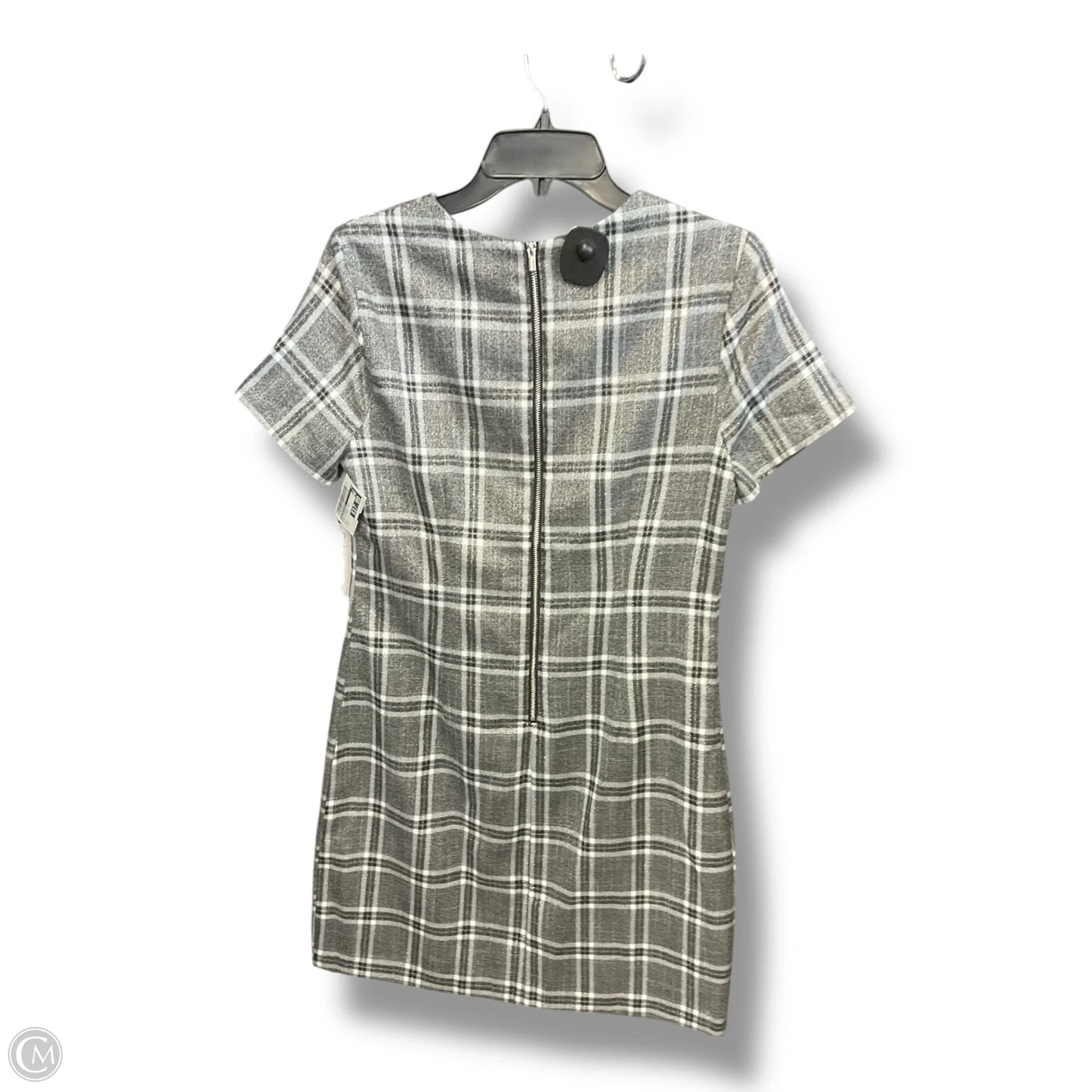 Dress Casual Midi By Calvin Klein In Plaid Pattern, Size: S