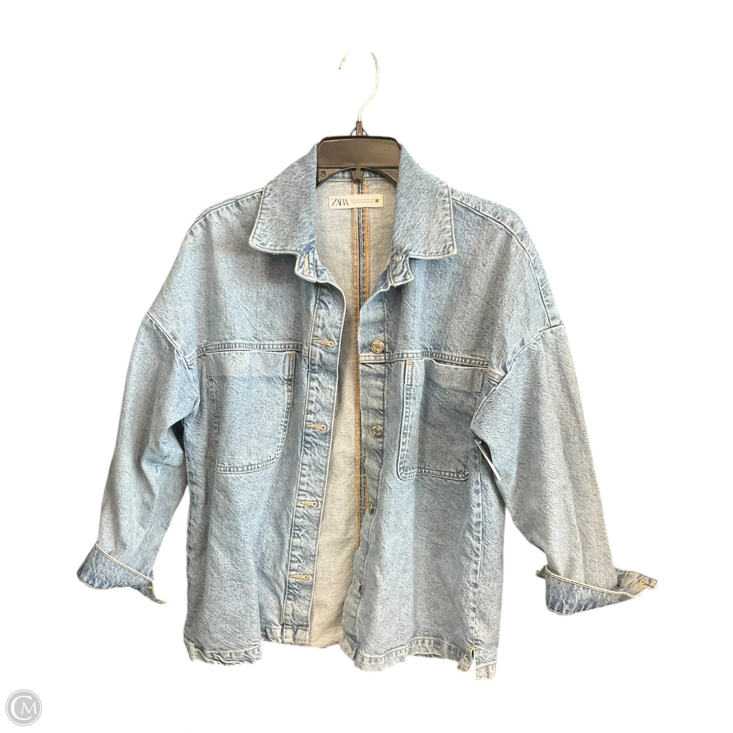 Jacket Denim By Zara In Blue Denim, Size: Xs