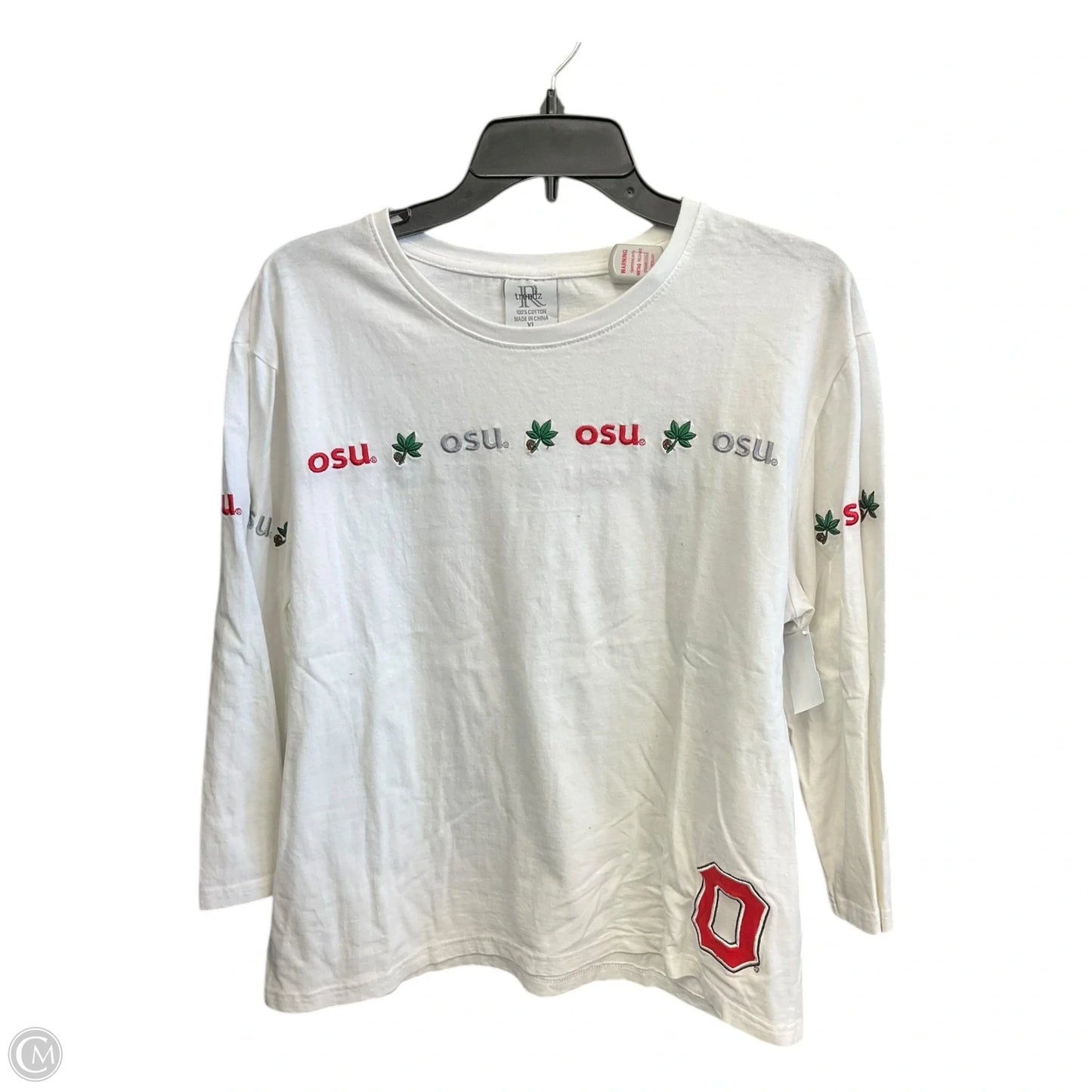 Top Long Sleeve By Clothes Mentor In White, Size: Xl