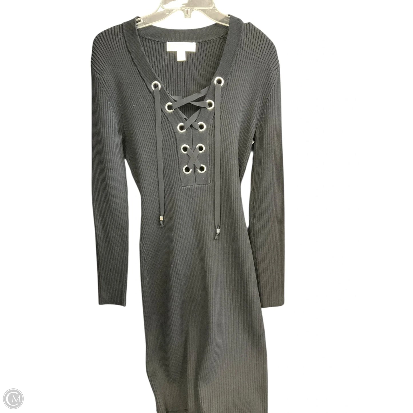 Dress Casual Midi By Michael By Michael Kors In Black, Size: L