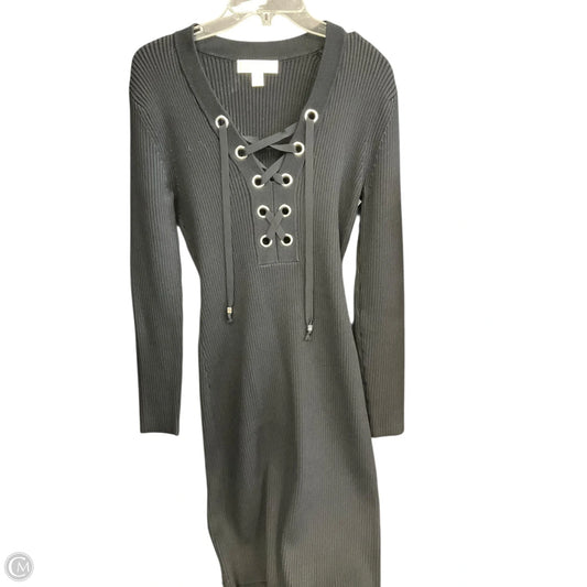 Dress Casual Midi By Michael By Michael Kors In Black, Size: L
