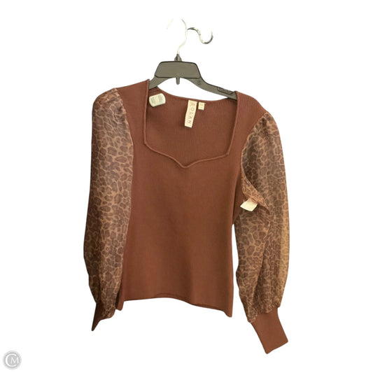 Top Long Sleeve By Dolan Left Coast In Animal Print, Size: M