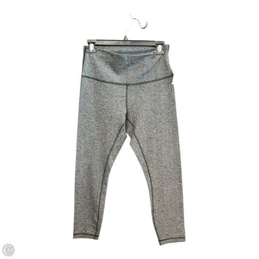 Athletic Leggings By Lululemon In Black & Grey, Size: 8