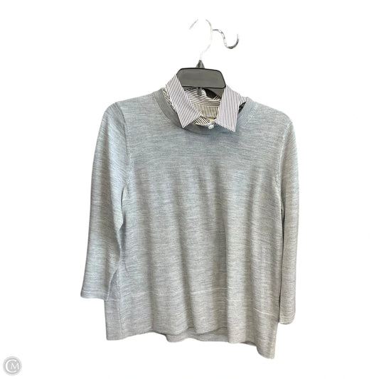 Top Long Sleeve By Clothes Mentor In Grey, Size: M