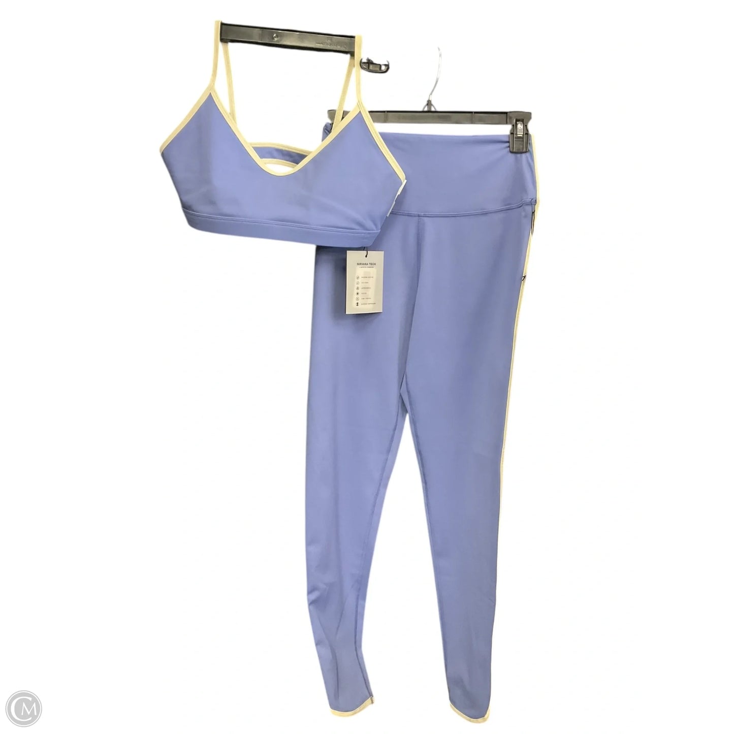 Athletic Pants 2pc By Spiritual Gangster In Blue & White, Size: M