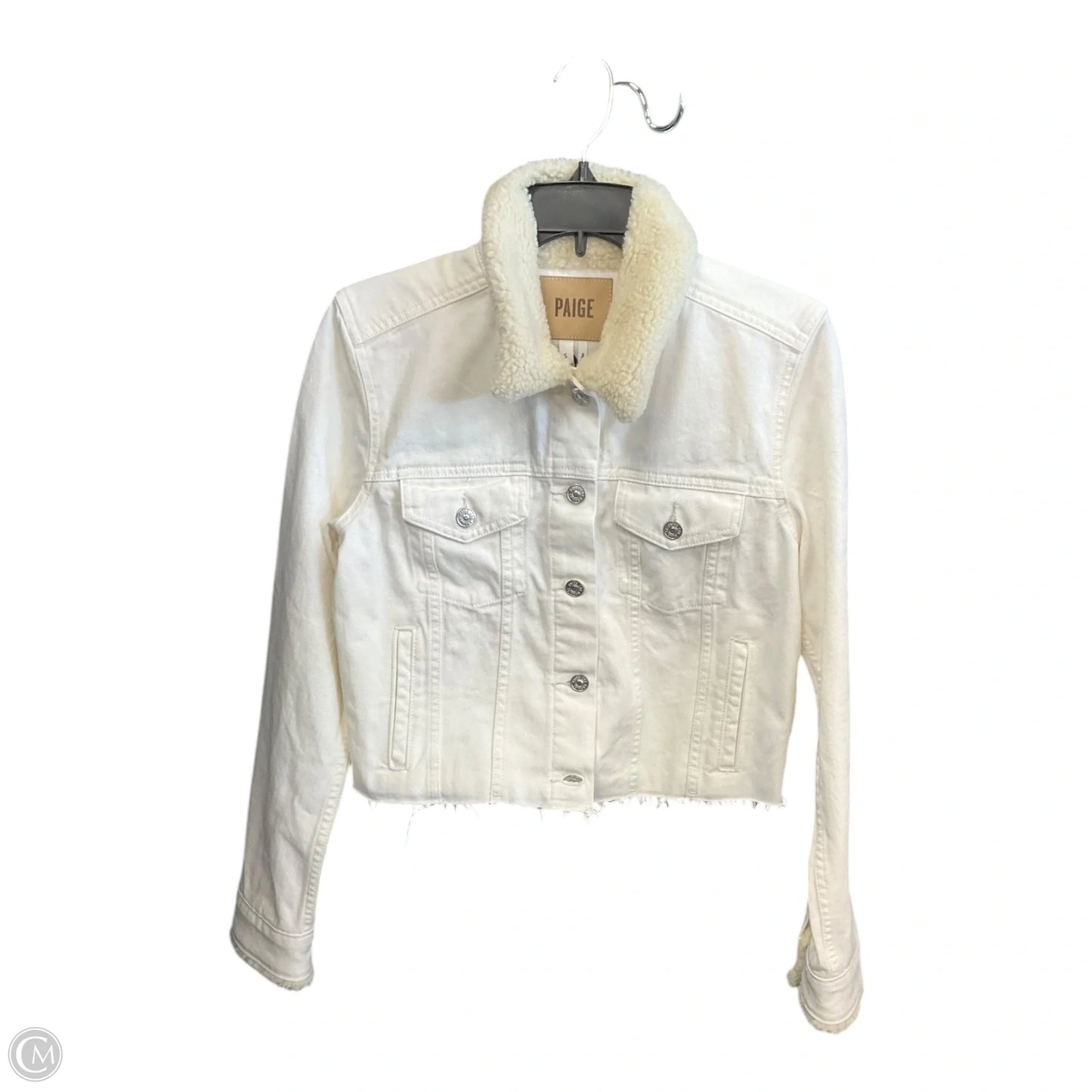 Jacket Denim By Paige In White, Size: S
