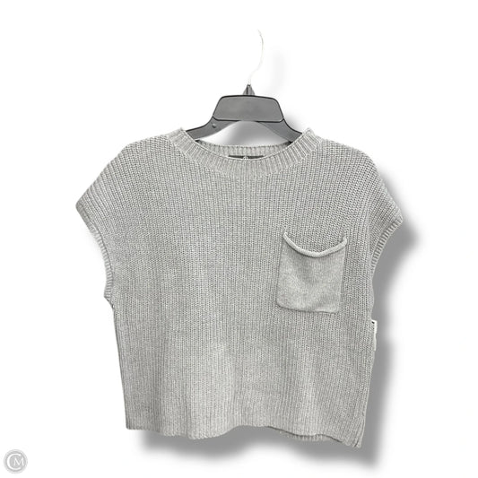 Sweater Short Sleeve By Lillusory In Grey, Size: M