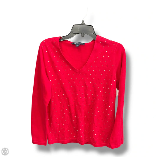 Top Long Sleeve By Tommy Hilfiger In Red, Size: M