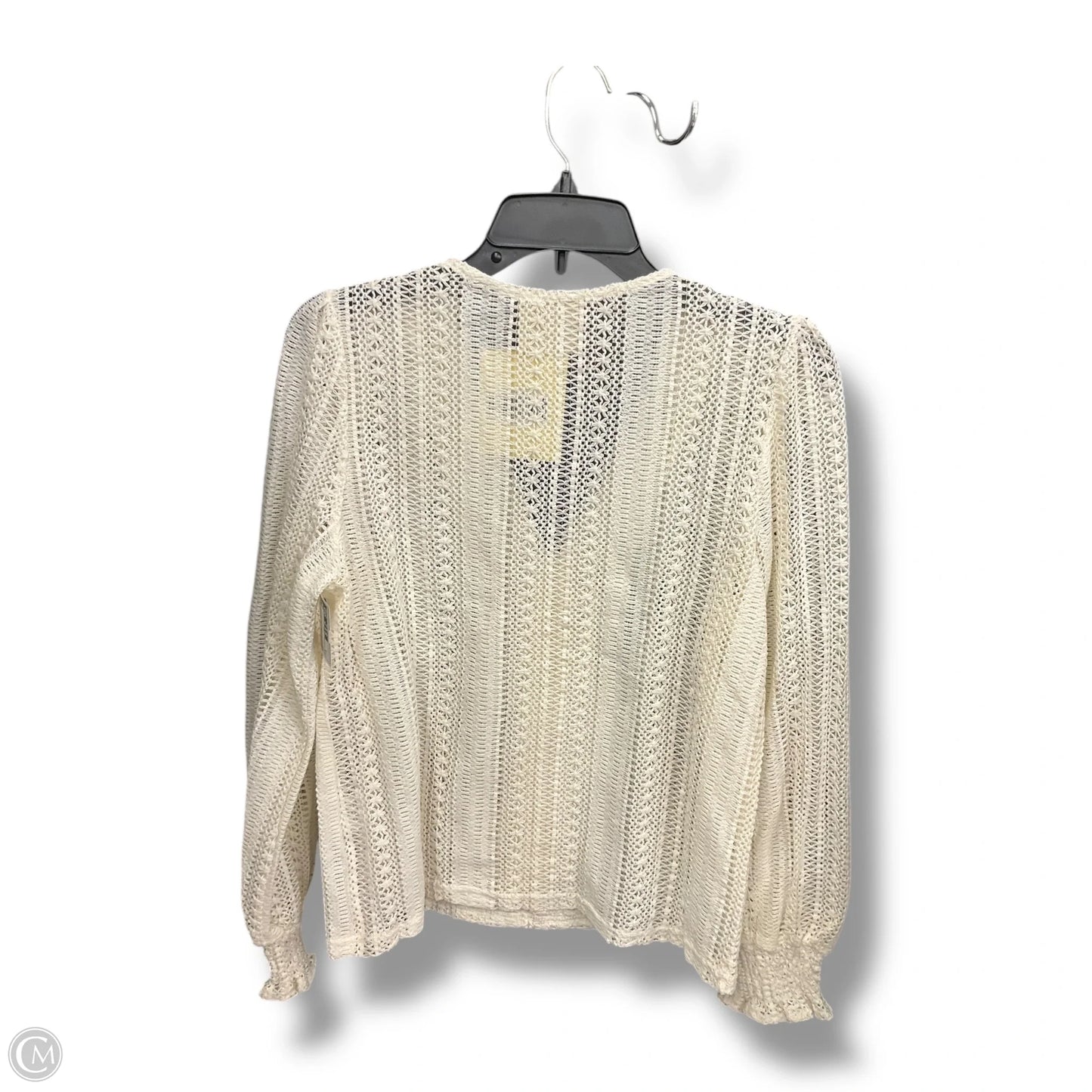 Top Long Sleeve By Clothes Mentor In Cream, Size: M