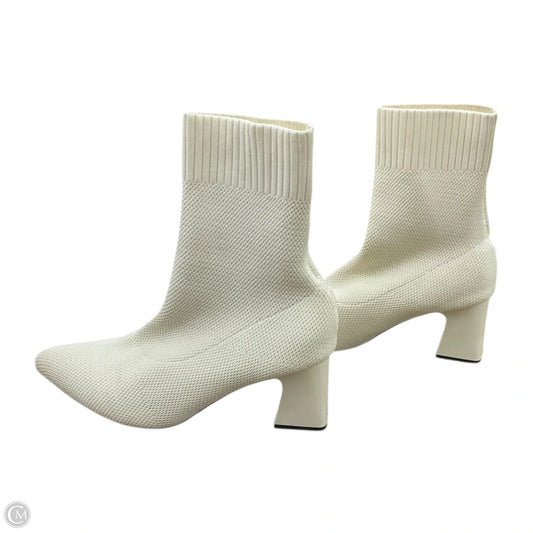 Boots Ankle Heels By Clothes Mentor In Cream, Size: 11