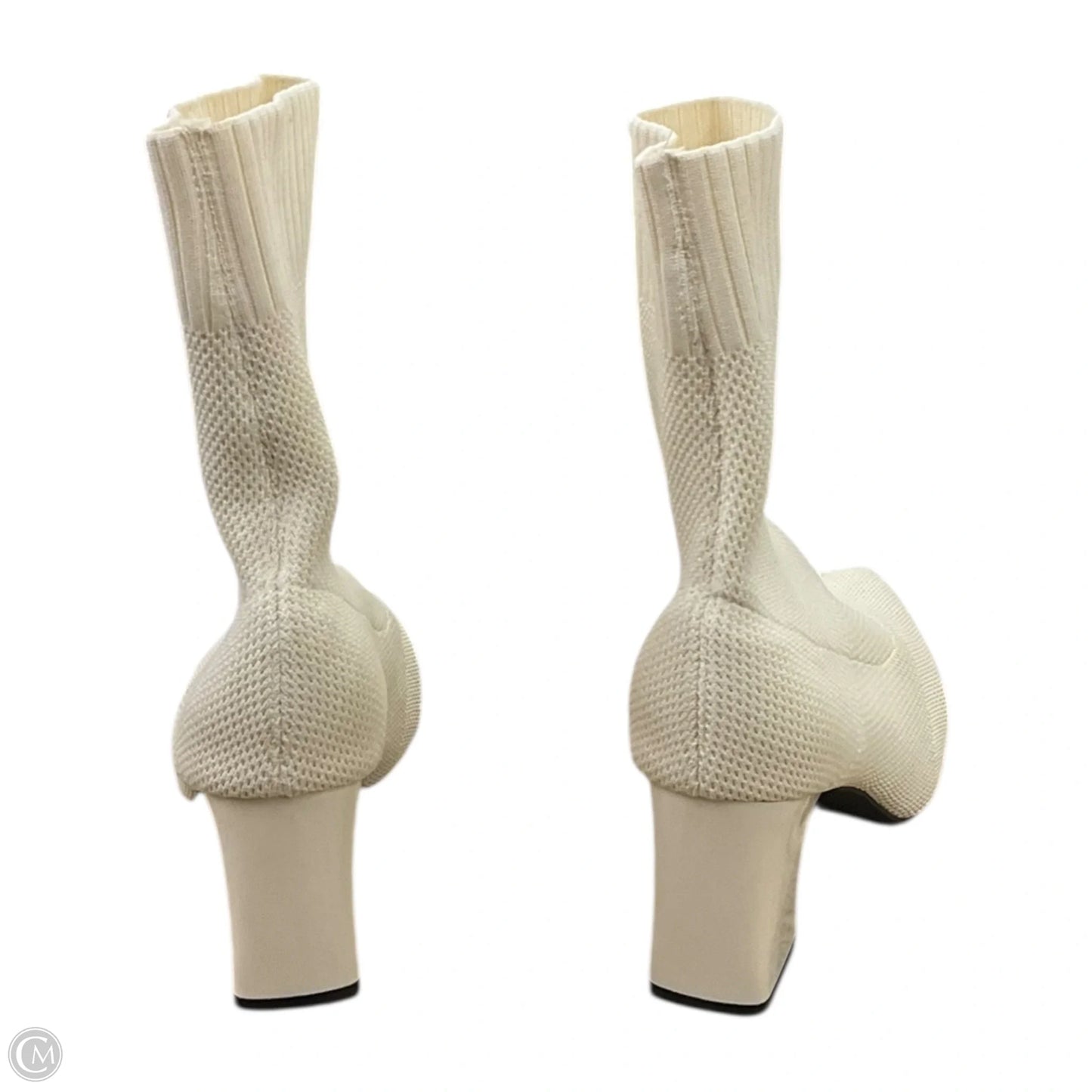 Boots Ankle Heels By Clothes Mentor In Cream, Size: 11