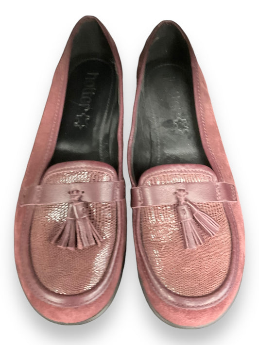 Shoes Flats Oxfords & Loafers By Clothes Mentor In Maroon, Size: 6.5