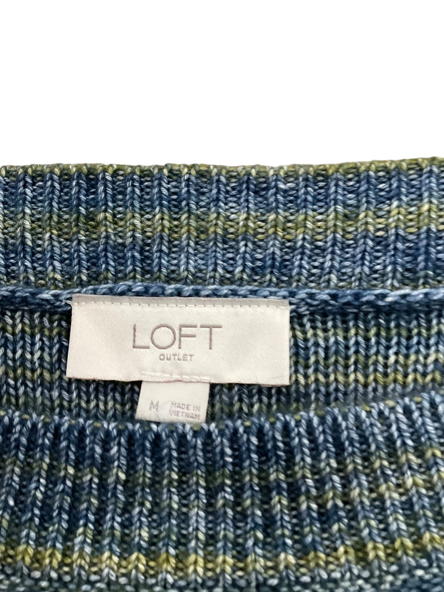 Sweater By Loft In Blue Green, Size: M