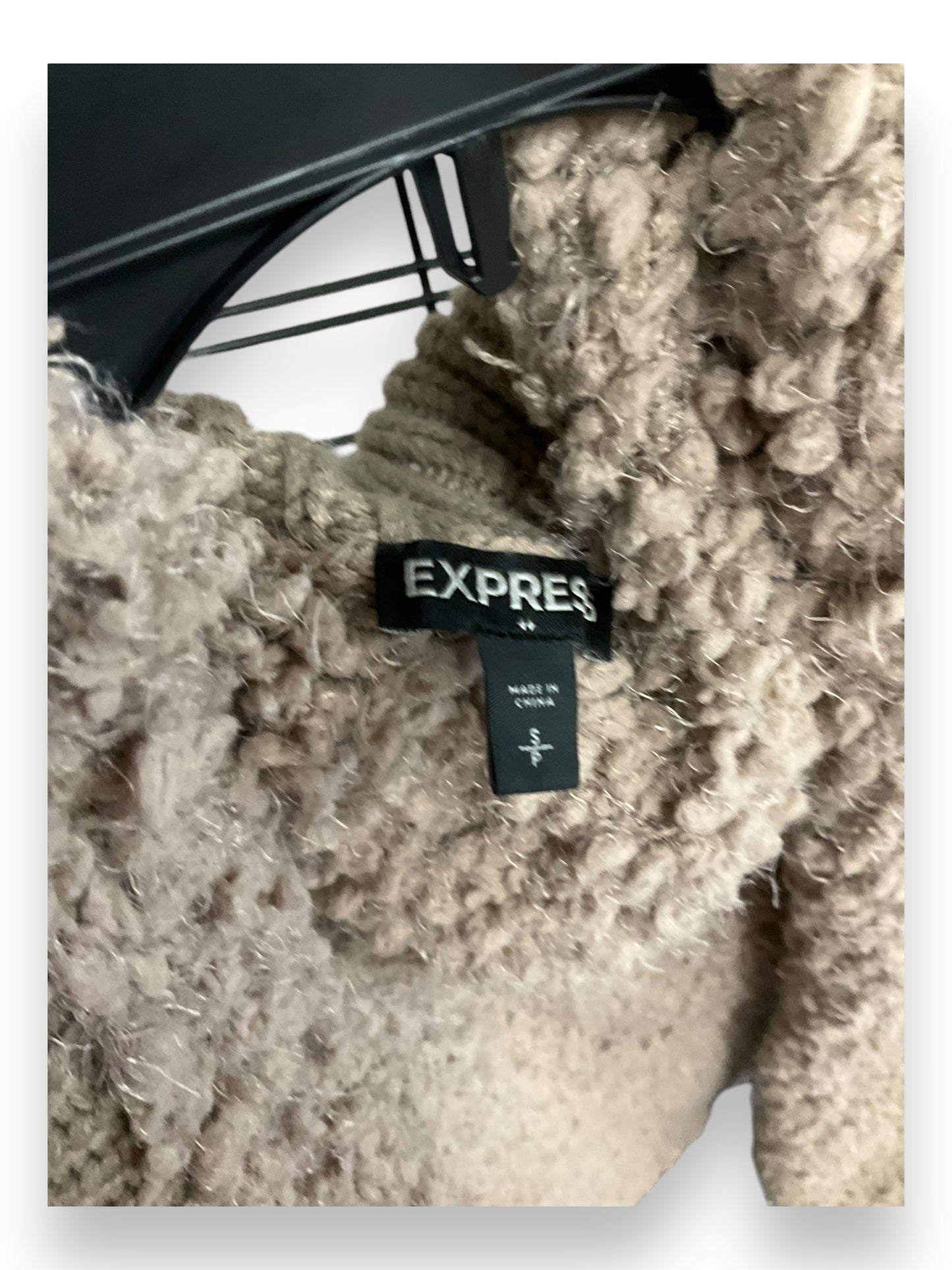 Sweater Cardigan By Express In Tan, Size: S