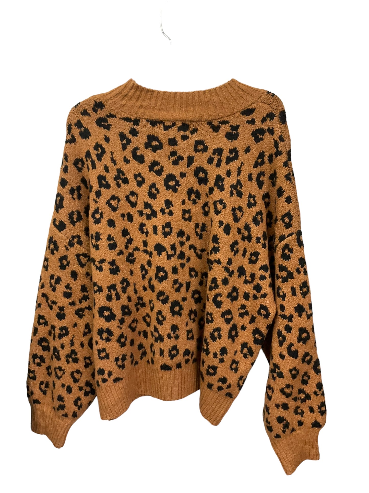 Sweater By Old Navy In Leopard Print, Size: 2x